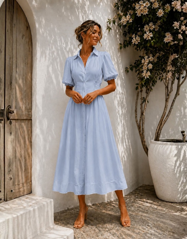 Esther & Co - Neriessa Dress - Blue Breeze
