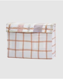Bambury - Dion Watercolour Check Printed Cotton Quilt Cover Set - Reversible