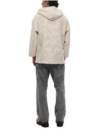 THE TALES - Textured Flower Embroidered Hooded Jacket