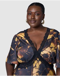 Pink Dusk by Curve Project - Electric Vibe Maxi Dress