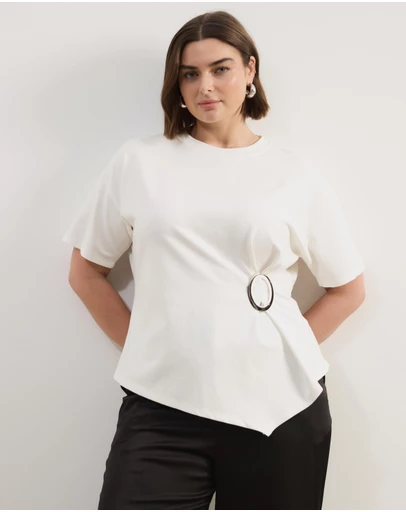 Atmos&Here Curvy - Zulu Trim T-Shirt