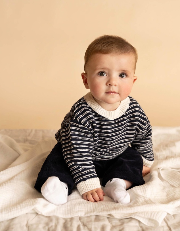 Bebe by Minihaha - Jake Stripe Knitted Jumper - Babies