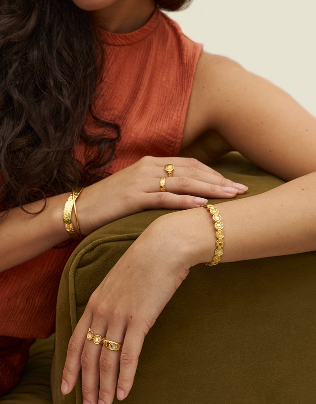 Ottoman Hands - Moon Phase Cuff Bracelet
