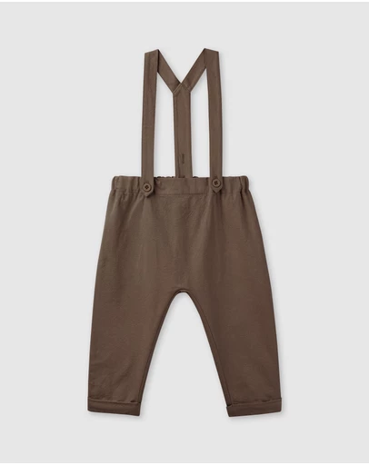 Designer Kidz - Finley Linen Suspender Pants