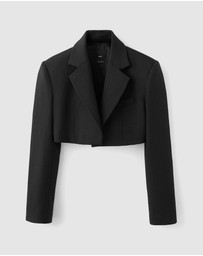 M.N.G - Wool Cropped Suit Jacket