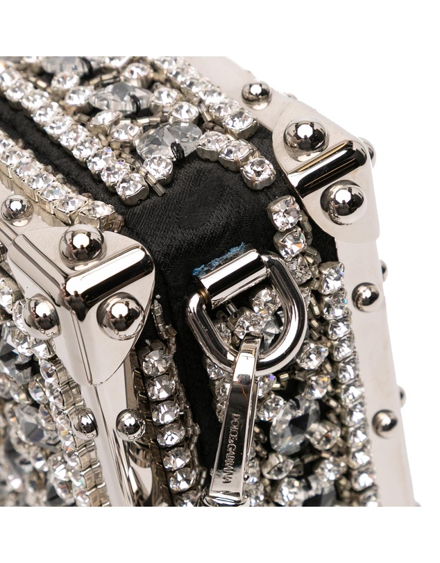 Pre-Loved by Azura Reborn - Pre-Loved Rhinestone Embellished Jacquard Dolce Box Bag