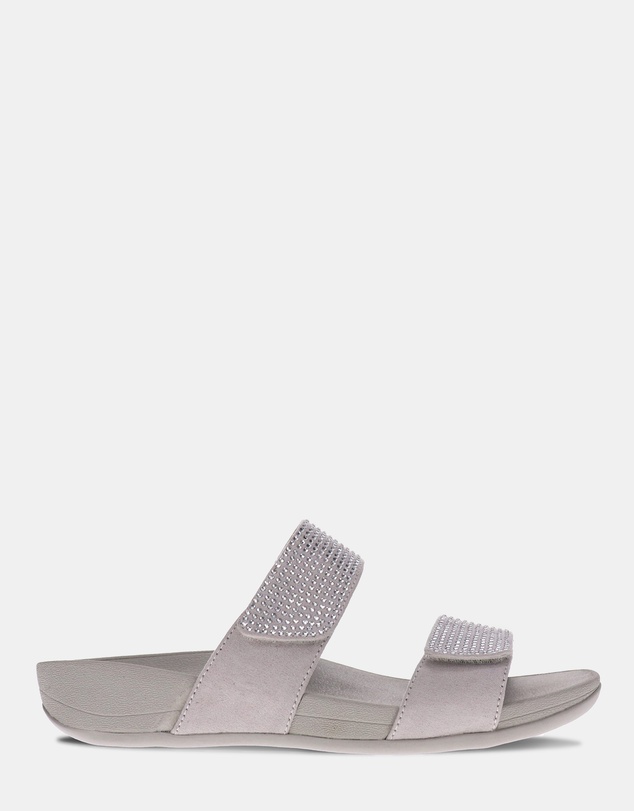 Mia Vita - Avoca Slide Sandal - Silver Rhinestone