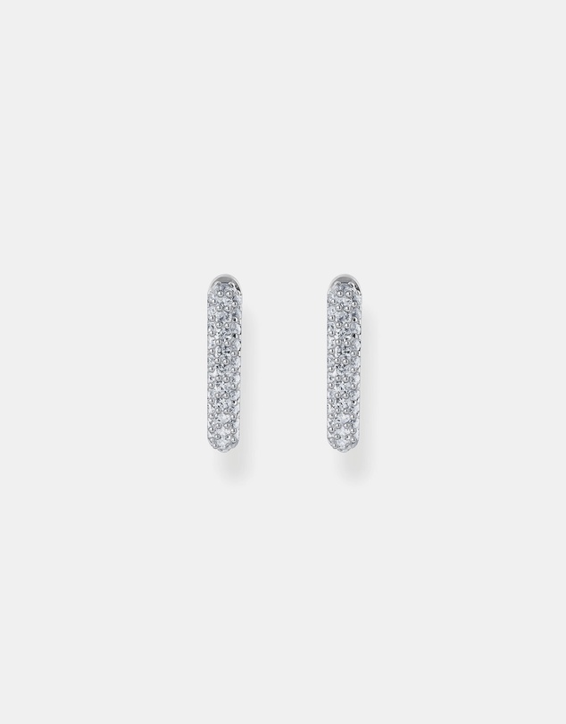 THOMAS SABO - Hoop earrings with white zirconia pave