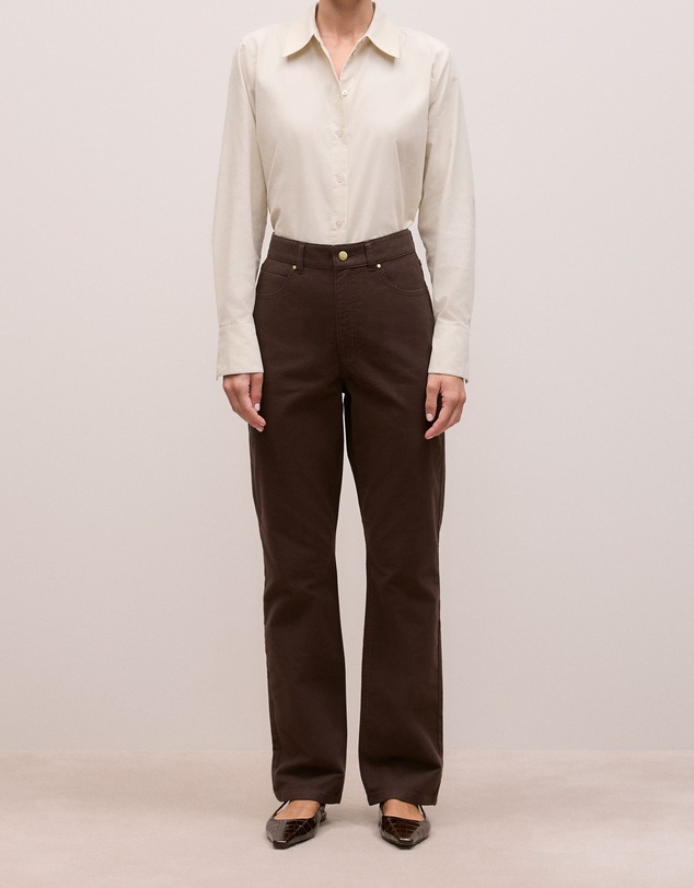 Trenery - Moleskin Five Pocket Pant in Coffee Bean