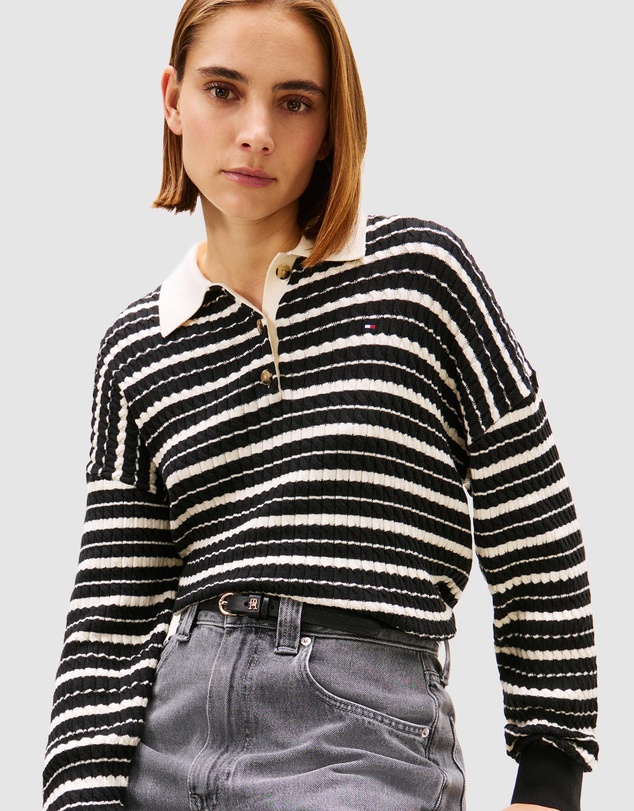 Tommy Hilfiger - Cable Knit Polo Jumper