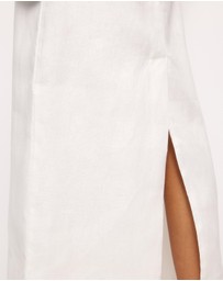 AERE - Lysandra Linen Halter Midi Dress