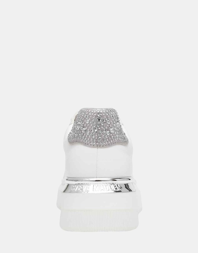 Steve Madden - Glacial-R White Silver Sneakers