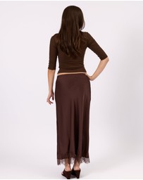 Style Addict - Valerie Satin Lace Skirt