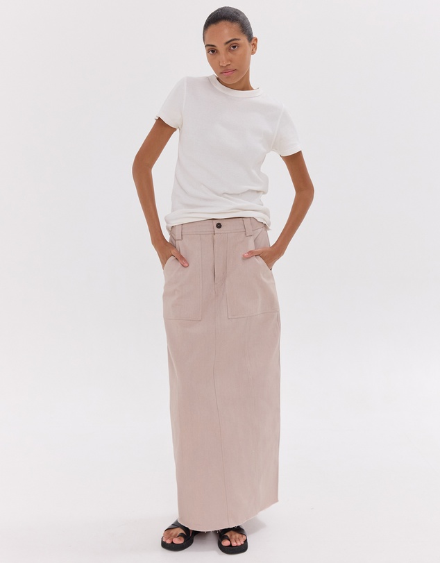 Cloth & Co. - The Long Element Skirt | Mushroom