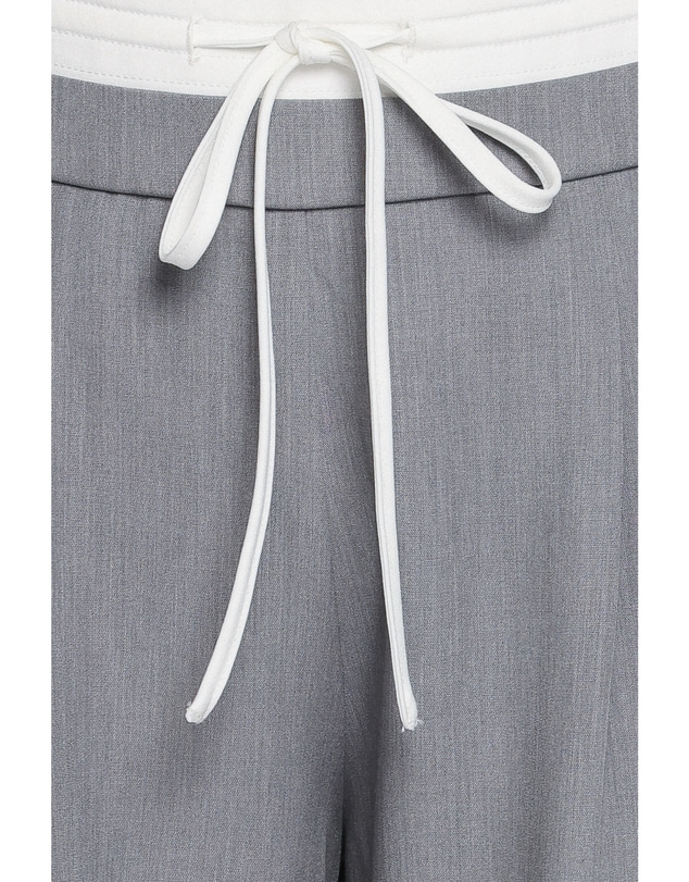 Petal & Pup - Drapey Elastic Waist Wide Leg Pants - Heather Grey
