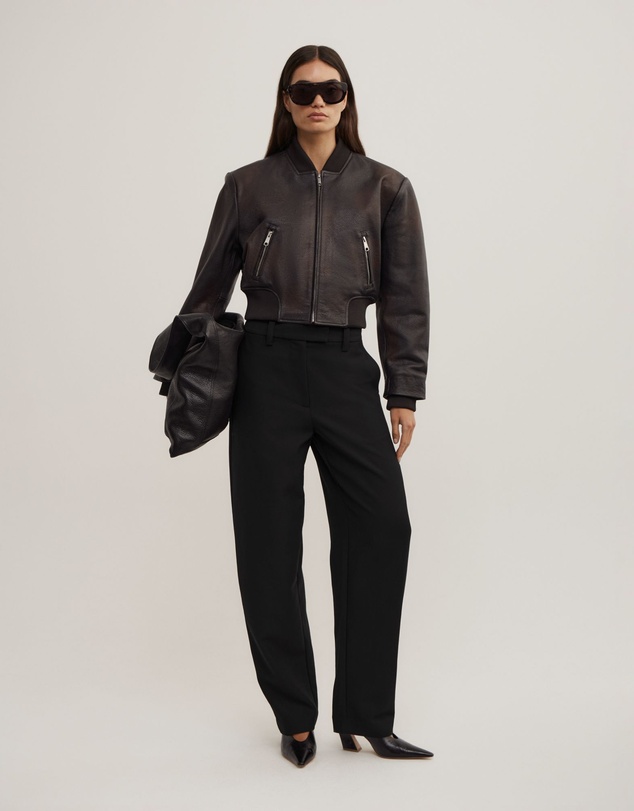 Witchery - Crop Burnished Bomber Jacket
