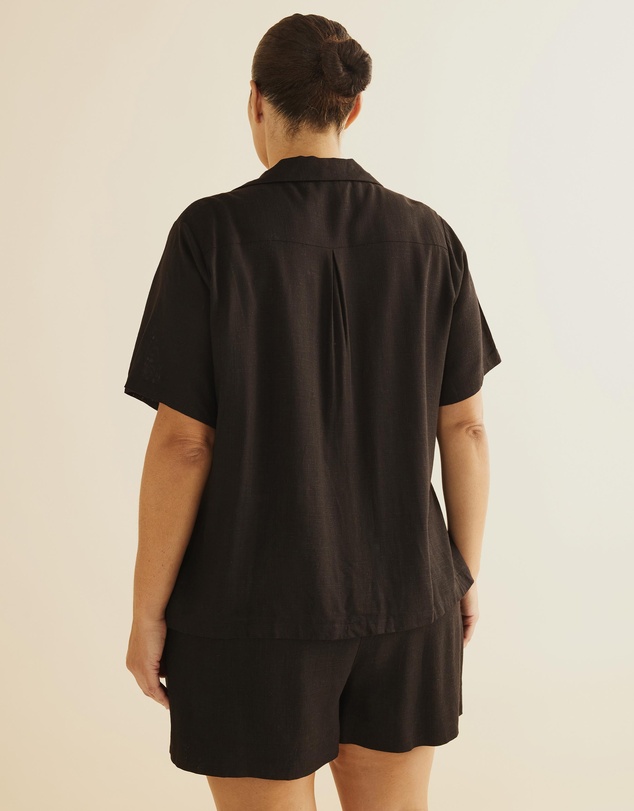 Atmos&Here Curvy - Alis Linen Blend Shirt