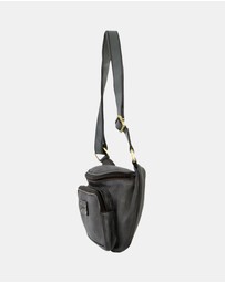 Pierre Cardin - Pierre Cardin Burnished Leather Sling Bag