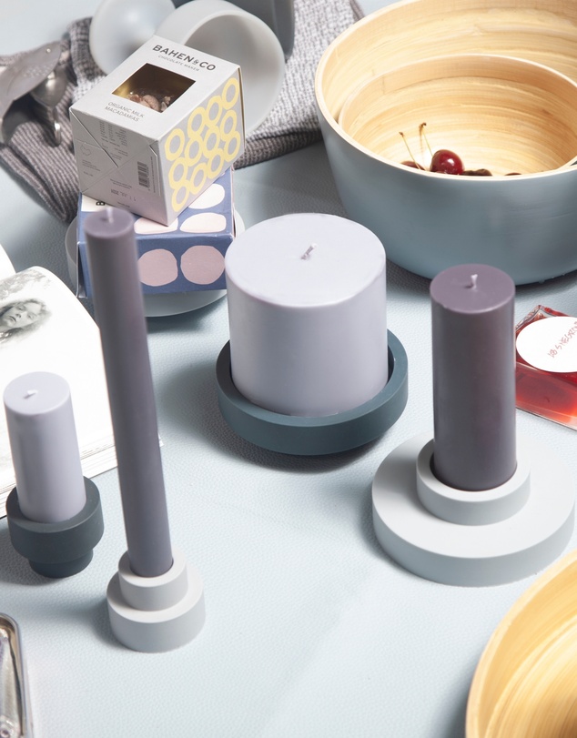 porter green - flipp lrg silicone unbreakable candle holder set