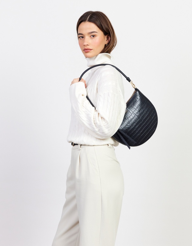 SABEN - Gani Shoulder Bag Black Croc