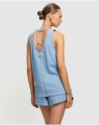 KIVARI - Emilie Denim Top