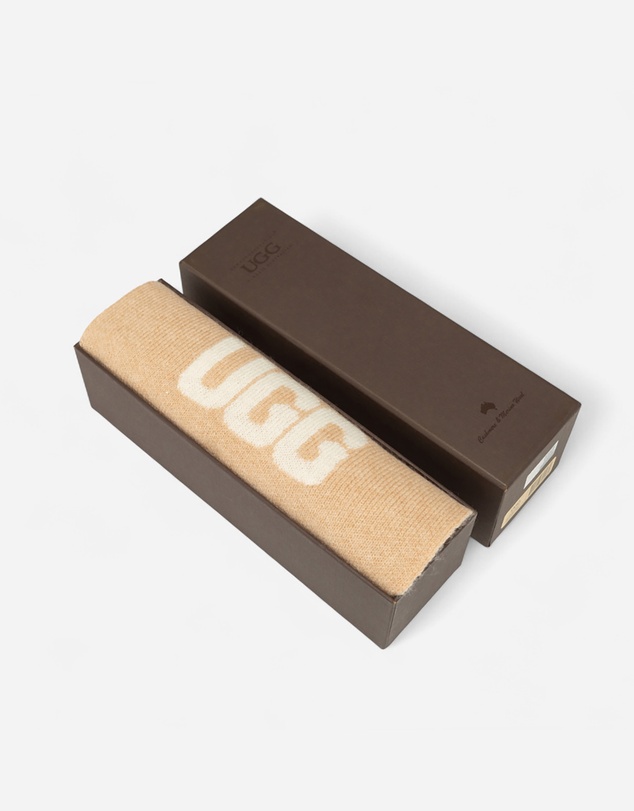Ozwear Connection Uggs - Ugg Logo Cashmere Aus Wool Woven Scarf