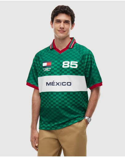 Tommy Hilfiger - Geometric Flag Print SS Rugby Shirt