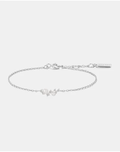 Ania Haie - Ania Haie Silver Shell Pearl Cluster Bracelet