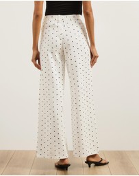 Atmos&Here - Kate Twill Wide Leg Pants