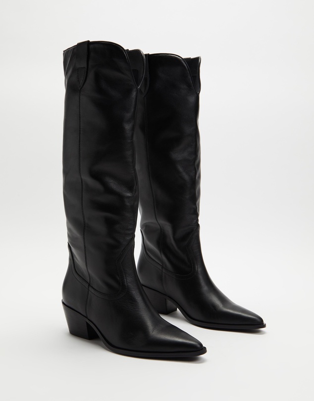 AERE - Knee High Cowgirl Leather Boots
