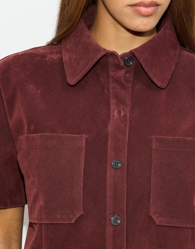 Dazie - Bailey Faux Suede Shirt