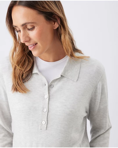 Ripe Maternity - Piper Polo Nursing Knit