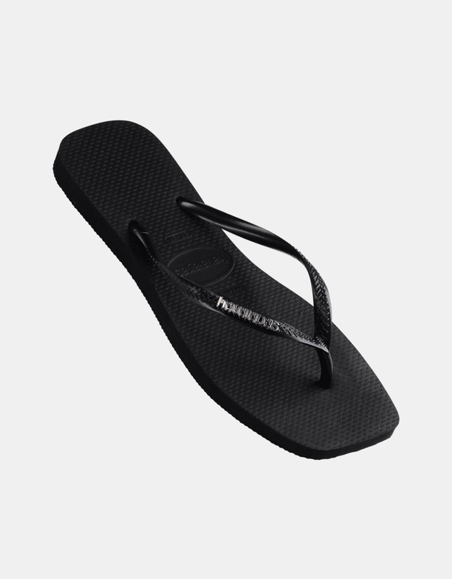 Havaianas - Slim Square Logo Metallic Flip Flops - Women's