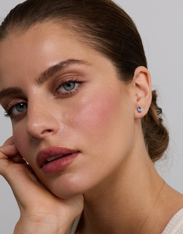 Michael Hill - Tanzanite Solitaire Stud Earrings in 10kt Yellow Gold