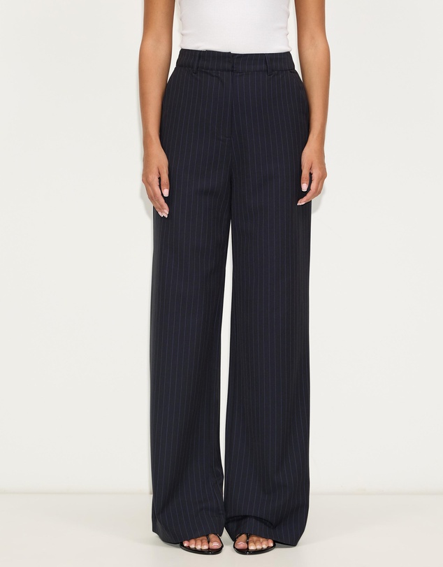 Dazie - Bella Pinstripe Straight Leg Pants