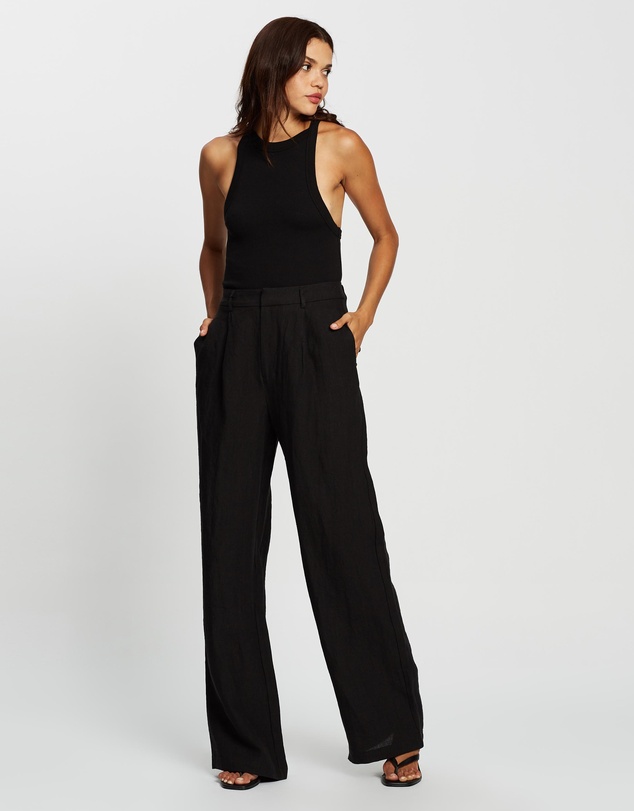 AERE - Straight Leg Linen Pants