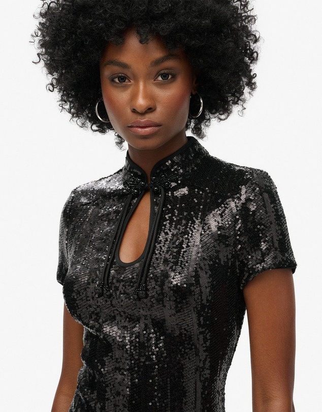 Superdry - Mandarin Sequin Mini Dress