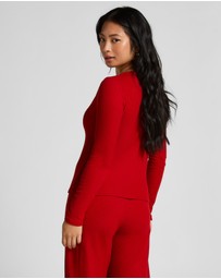 Hunkemoller - Long Sleeve Brushed Rib Jersey Cardigan
