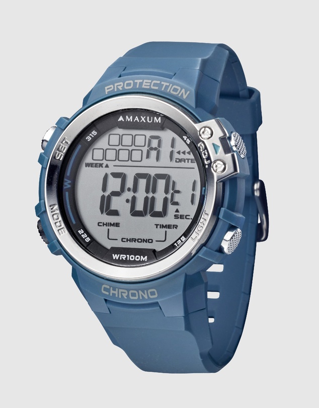 Maxum - EXPLORER Teal Blue Digital Watch