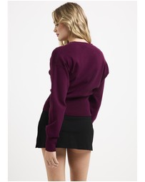 Alice In The Eve - Callie Cinched Long Sleeve Knit Cardigan