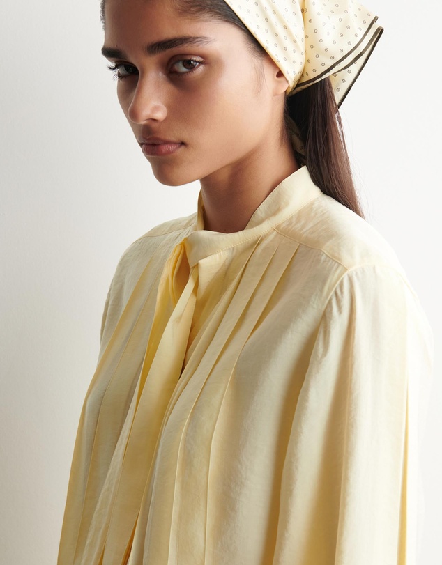 COS - Pleated Bow-Detail Blouse
