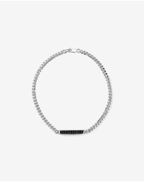 Michael Hill - Men's 0.30 Carat TW Black-Diamond Micro Curb Bracelet in Sterling Silver
