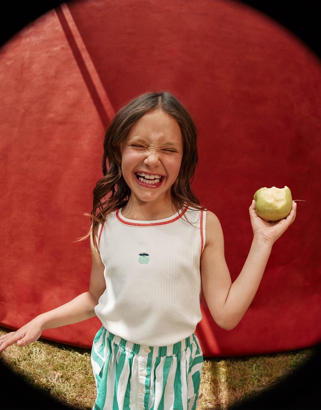 Goldie + Ace - Rib Apple Tank - Babies-Kids