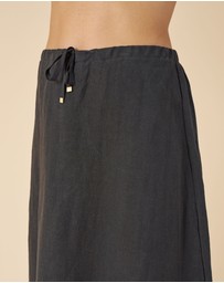 CAMIXA - Maddie Linen Midi Skirt
