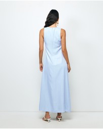 Revibe - Repaired AERE Soma U-Neckline Midi Dress - AU 14
