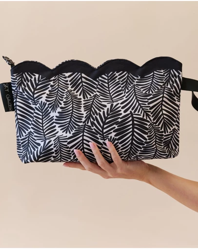 Sky Gazer - Scalloped Edge Wet Bag- Palm Noir
