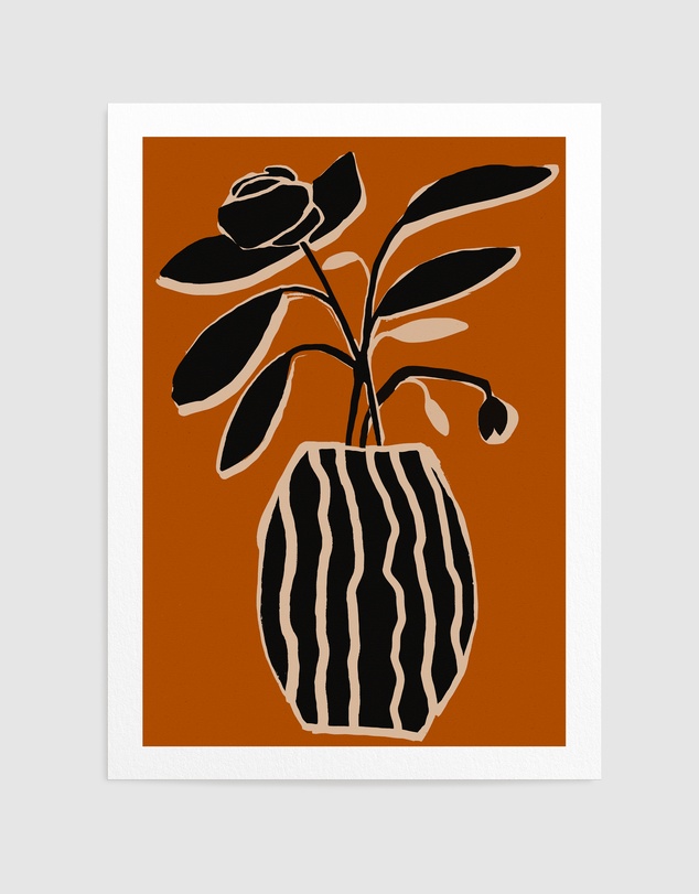 Olive et Oriel - Ochre Still Life No 5 by Treechild Art Print