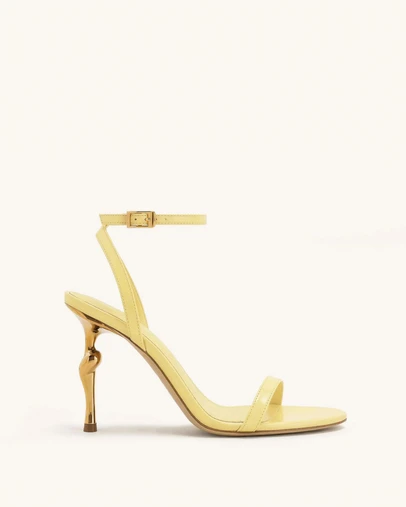 JW PEI - Alivia Gold Metal Heel Sandals