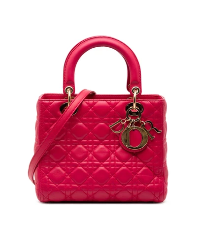 Pre-Loved by Azura Reborn - Pre-Loved Medium Lambskin Cannage Lady Dior
