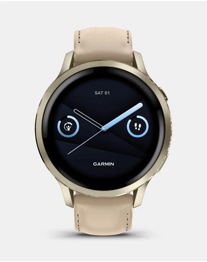 Garmin - Venu 4, 41mm, Leather Band